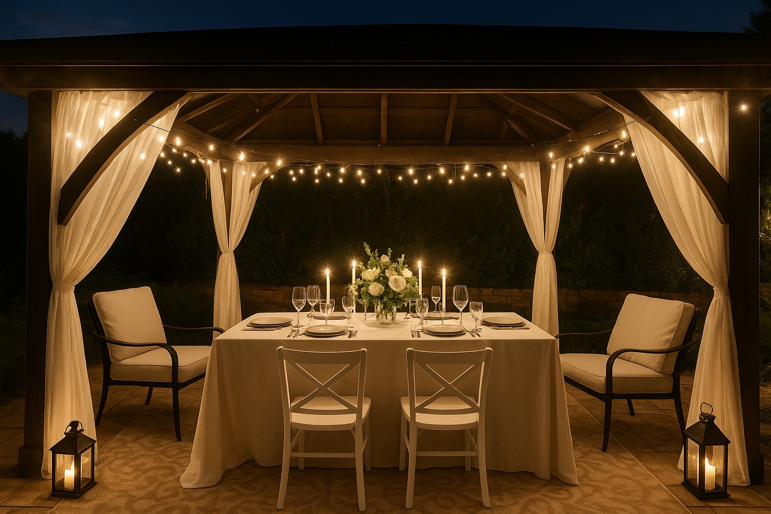 Event gathering at Hummingbird Gardens