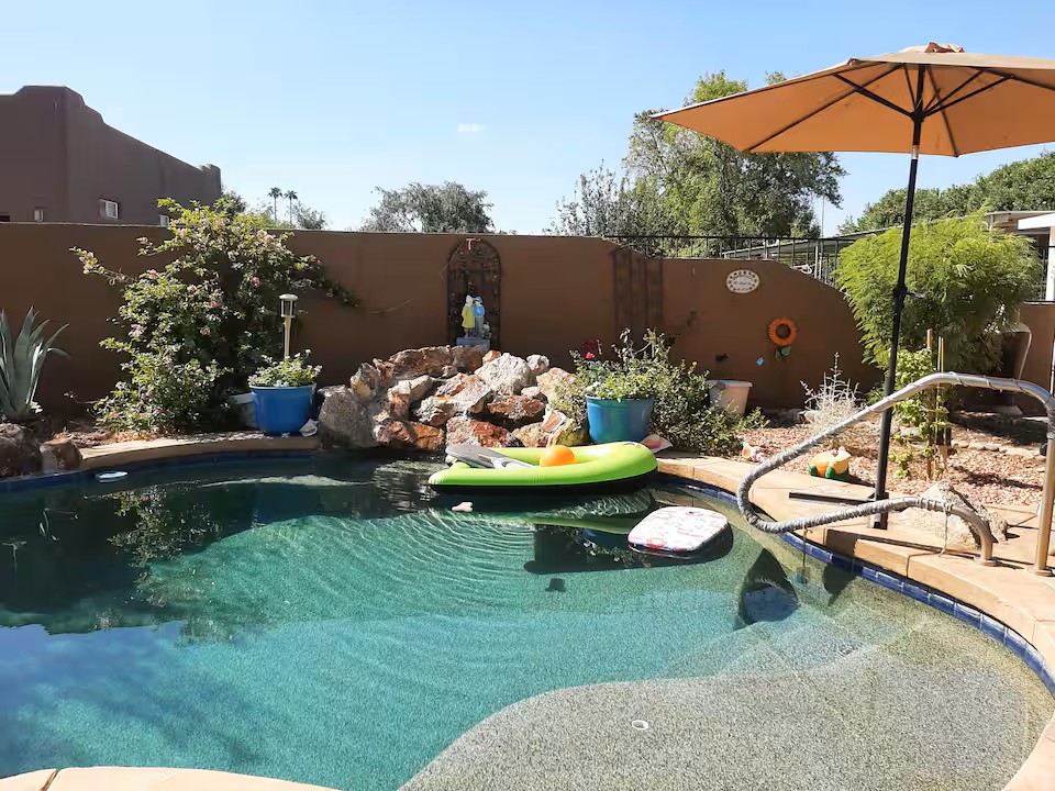 Pool and garden surroundings